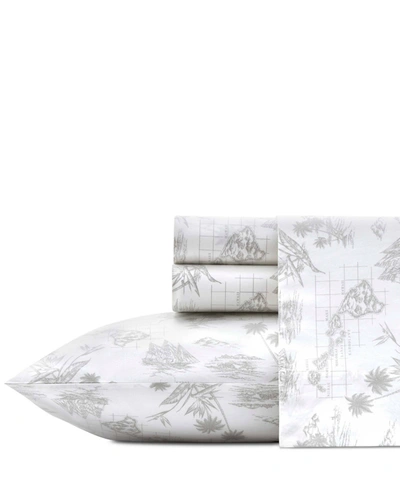 Tommy Bahama Home Tommy Bahama Map Sheet Set, Queen In Gray