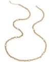 CHARTER CLUB GOLD-TONE PAVE RONDELLE BEAD & IMITATION PEARL STRAND NECKLACE, 42" + 2" EXTENDER, CREATED FOR MACY'