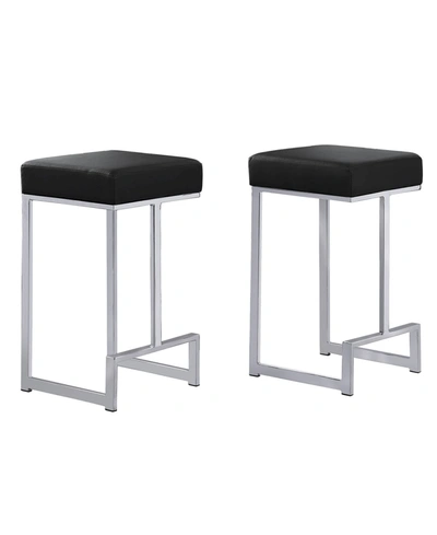 Best Master Furniture Dorrington Backless Counter Height Stool, Set Of 2 In Black