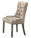 BEST MASTER FURNITURE CRYSTAL TUFTED WITH NAILHEADS DINING CHAIR, SET OF 2