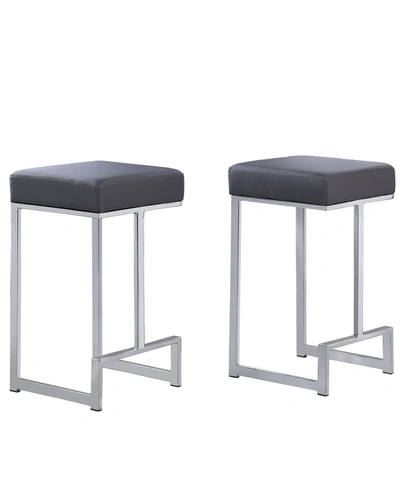 Best Master Furniture Dorrington Backless Counter Height Stool, Set Of 2 In Gray
