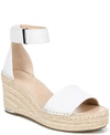 Franco Sarto Clemens Espadrille Wedge Sandal In White Leather
