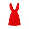 Alaïa Edition 1986 Ruched Strappy Mini Dress In Red