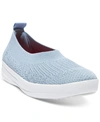 Fitflop Women's Allegro Tonal Knit Ballerinas Women's Shoes In Pale Blue/silver