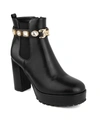 Juicy Couture Python Womens Faux Leather Embellished Chelsea Boots In Black-b