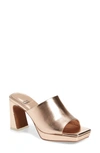 Jeffrey Campbell Women's Caviar Platform High Heel Slide Sandals In Rose Gold