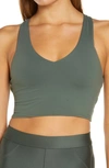 Alo Yoga Real Sports Bra In Dark Cactus