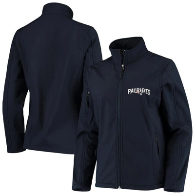 DUNBROOKE NAVY NEW ENGLAND PATRIOTS FULL-ZIP SONOMA SOFTSHELL JACKET