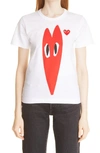 Comme Des Garçons Play Appliqué T-shirt In White
