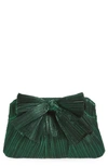 Loeffler Randall Rayne Pleated Clutch In Emerald