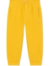 Dolce & Gabbana Embroidered Logo Track Trousers In Yellow