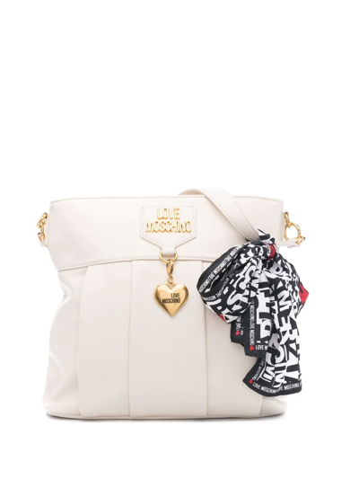 Love Moschino Logo-lettering Shoulder Bag In White