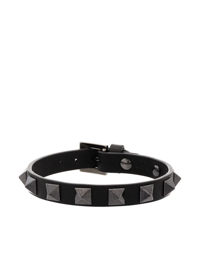 Valentino Garavani Black Rockstud Bracelet