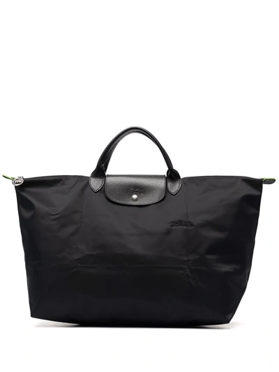 Longchamp Large Le Pliage Green Travel Bag In Black ModeSens