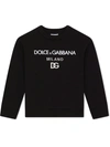 Dolce & Gabbana Logo Embroidered Crewneck Sweatshirt In Black