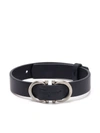 Ferragamo Gancini Embossed-logo Bracelet In Blue