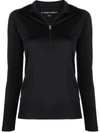 Perfect Moment Back-seam Thermal Top In Black