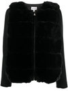 Milly Tyler Faux Fur Panelled Jacket In Black