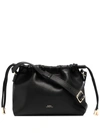 Apc A.p.c. Sac Ninon Mini Bags Recycled Material With Leather Effect In Black