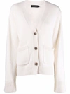 Lisa Yang Neutral Danni Cashmere Cardigan In White