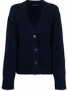 Lisa Yang Danni V-neck Knitted Cardigan In Blue