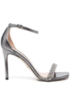 Stuart Weitzman Women's Nudistcurve Braided Sandals In Silver