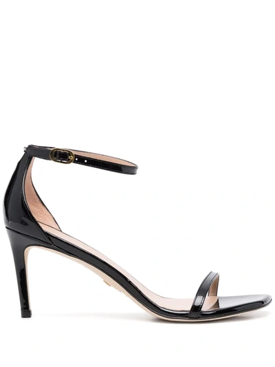 Stuart Weitzman Nudist Curve 75 Sandals In Black