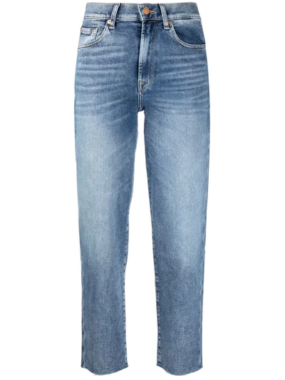 7 For All Mankind Malia Luxe Straight-leg High-rise Stretch-denim Jeans In Love Mind