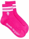 ALEXANDER MCQUEEN SKULL STRIPE ANKE SOCKS