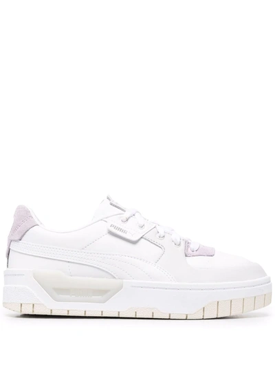 Puma Cali Dream Low-rise Leather Platform Trainers In White