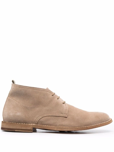 Officine Creative Steple Lace-up Boots In Nude