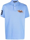 Polo Ralph Lauren Triple-pony Embroidered Cotton Polo Shirt In Harbor Island Blue