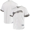 MAJESTIC MAJESTIC WHITE MILWAUKEE BREWERS TEAM OFFICIAL JERSEY