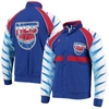 Mitchell & Ness Men's  Blue New Jersey Nets Hardwood Classics Authentic Warm-up Raglan Full-zip Jacke In Blue