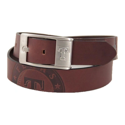 Eagles Wings Texas Rangers Brandish Leather Belt In Brown