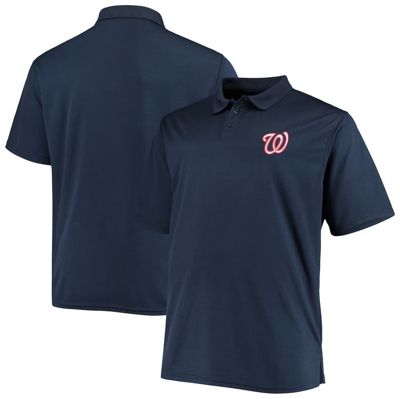 Fanatics Men's  Navy Washington Nationals Big Tall Solid Birdseye Polo Shirt
