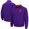 COLOSSEUM COLOSSEUM PURPLE CLEMSON TIGERS TORTUGAS LOGO QUARTER-ZIP PULLOVER JACKET