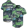 FOCO FOCO COLLEGE NAVY SEATTLE SEAHAWKS THEMATIC BUTTON-UP SHIRT