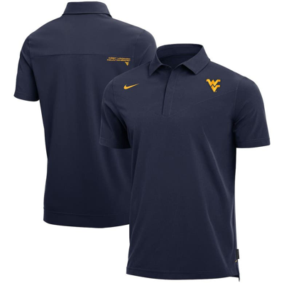 Nike Men's Navy West Virginia Mountaineers 2021 Early Season Victory Coaches Performance Polo