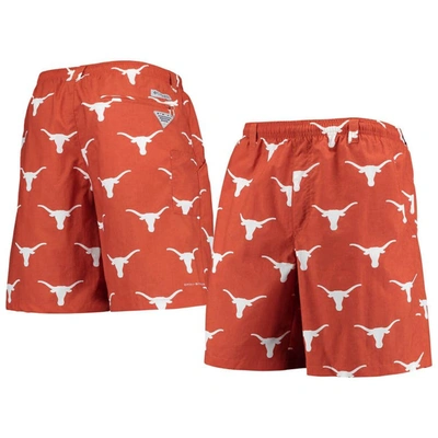 Columbia Men's Texas Orange Texas Longhorns Pfg Backcast Ii Omni-shade Hybrid Shorts