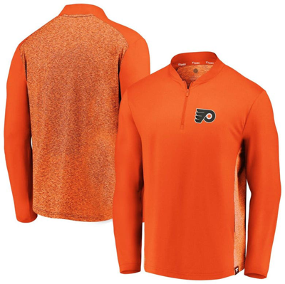 Fanatics Branded Orange Philadelphia Flyers Iconic Clutch Quarter-zip Jacket