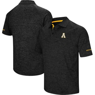 Colosseum Men's Heather Black Appalachian State Mountaineers Down Swing Polo Shirt