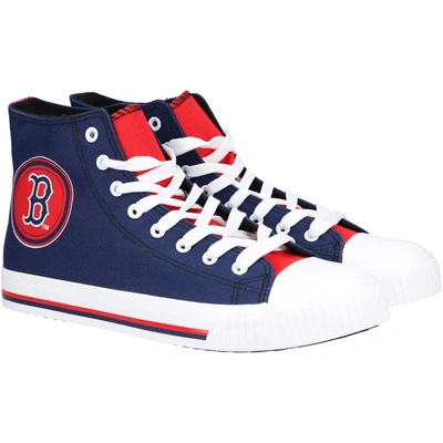 Foco Men's  Boston Red Sox High Top Canvas Sneakers In Navy