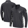 Colosseum Men's Charcoal Villanova Wildcats Oht Military-inspired Appreciation Digi Camo Quarter-zip Jacket In Charcoal