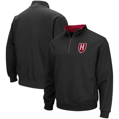 Colosseum Men's  Black Harvard Crimson Tortugas Team Logo Quarter-zip Jacket