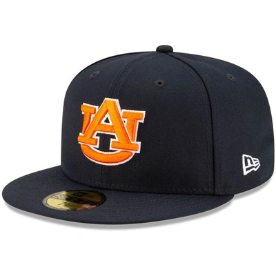 New Era Men's Navy Auburn Tigers Team Detail 59fifty Fitted Hat