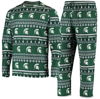 CONCEPTS SPORT CONCEPTS SPORT GREEN MICHIGAN STATE SPARTANS UGLY SWEATER KNIT LONG SLEEVE TOP AND PANT SET