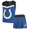 ZZDNU OUTERSTUFF YOUTH BLUE/BLACK INDIANAPOLIS COLTS SPIRIT CHEER TWO-PIECE CHEERLEADER SET