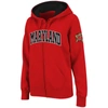 Colosseum Stadium Athletic Red Maryland Terrapins Arched Name Full-zip Hoodie In Red