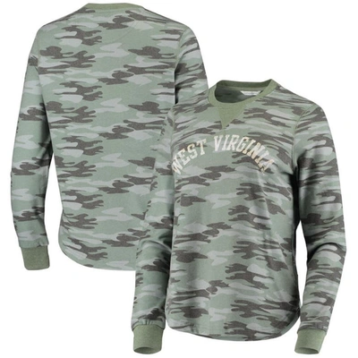 CAMP DAVID CAMO WEST VIRGINIA MOUNTAINEERS COMFY PULLOVER SWEATSHIRT